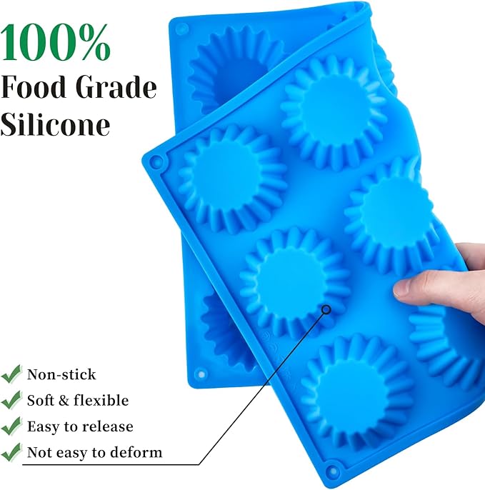 3 PCS Peanut Butter Cup Molds, 12 Cavity Non-stick Silicone Chocolate Candy Molds for Fat Bombs