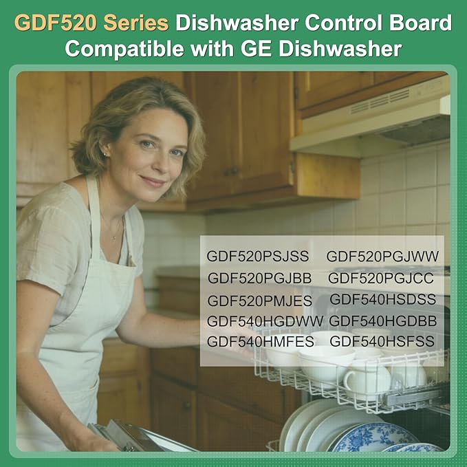 Dishwasher User Interface Control Board Replacement Compatible with GE GDF520,GDF540,GDF570 Series