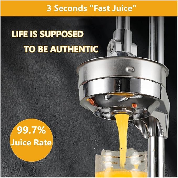 Cast Iron Citrus Juicer,Hand Press Juicer Machine, Hand Press Squeezer, Stainless Steel Crusher, Manual Lemon Press With Large Pressure Plate, Easy Juice Extraction