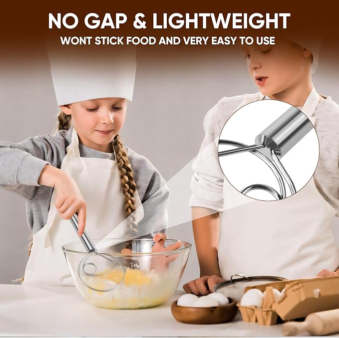 Maxjoy Danish Dough Whisk Stainless Steel Hook Dutch Style Bread Mixer for Sourdough Making Tool