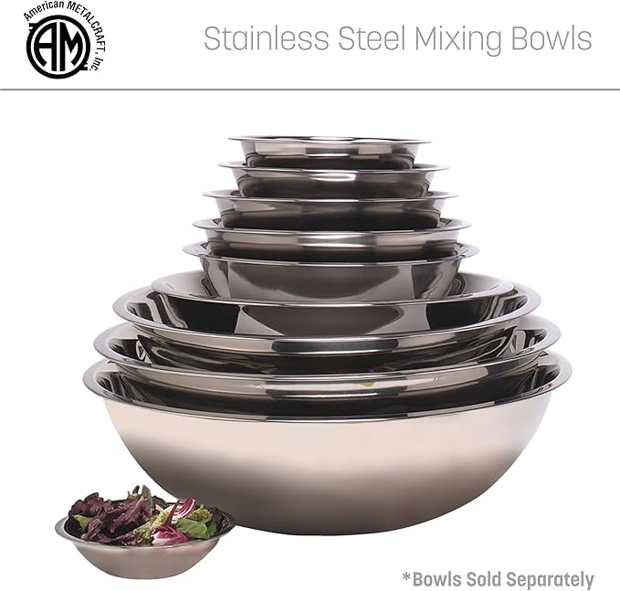 American Metalcraft 20 qt Stainless Steel Mixing Bowl,Silver