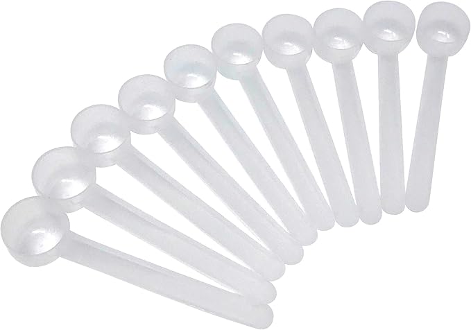 2 Teaspoon (2/3 Tablespoon | 10 mL) Long Handle Rounded Scoop for Measuring Coffee, Pet Food, Grains, Protein, Spices and Other Dry Goods (Pack of 10)