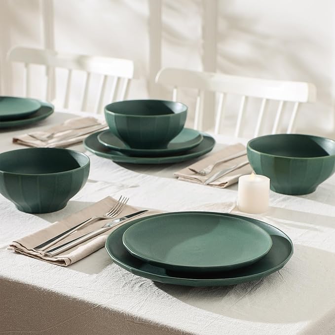 Stone Lain Rio 24-Piece Dinnerware Set Stoneware, Green