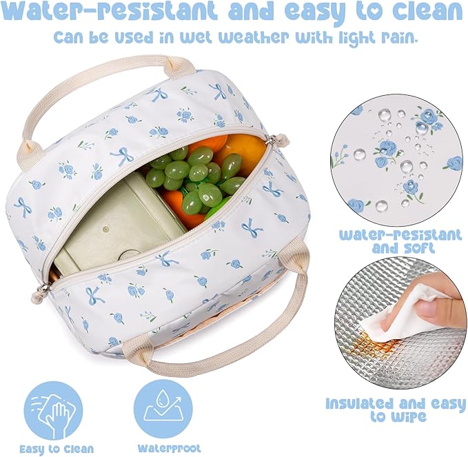 Bluboon Lunch Box for Women Cute Lunch Bag Reusable Insulated Lunch Bags Large Capacity Lunchbox Cooler for Work Picnic or Travel