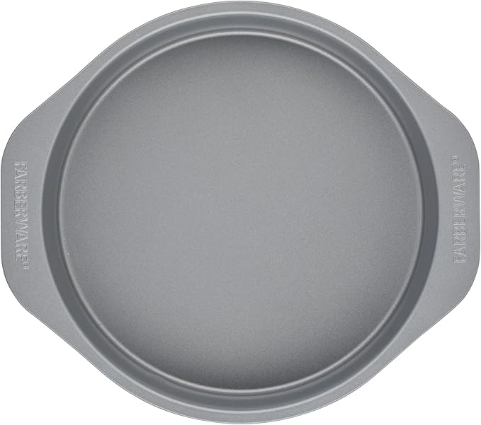 Farberware GoldenBake Bakeware Nonstick Baking Pans/Cake Pan Set, Round, Insulated, Two 8-Inch, Gray