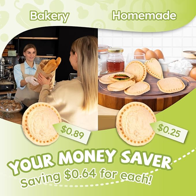 Uncrustables Sandwich Maker Sealer Cutter, Crustless Sandwich Cutter, PB&J Uncrustable Maker - Color Brown, Round Shape