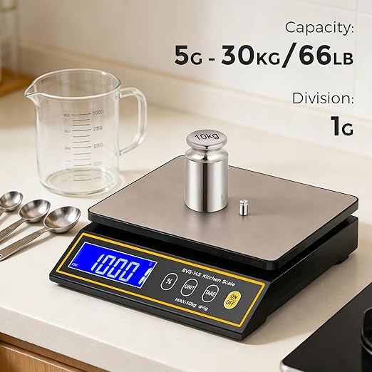 Bonvoisin 66lb/ 30kg Baking Kitchen Scale & Commercial Food Scale