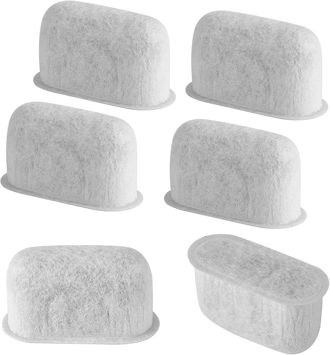 6pcs Coffee Filter Replacement for Cuisinart, Activated Charcoal Water Filter Replacement Effectively Absorb Impurities Compatible with Cuisinart Coffee Makers Machine