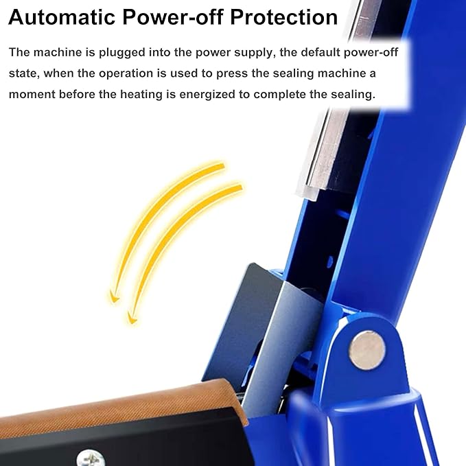 Food Bag Sealer Mini Hand Pressure Heat Sealing Machine Portable Handheld Vacuum Sealer 110V 600w for Poly Bag PVC heat shrink films