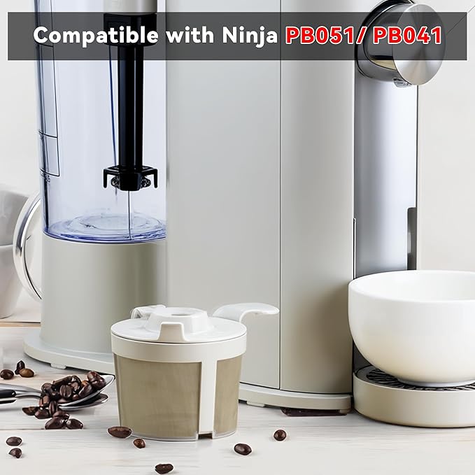 Coffee Filter Compatible with Ninja Coffee Maker, Reusable Basket Filters for Ninja PB051/PB041ST
