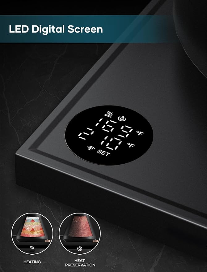 Electric Kettles, INTASTING Gooseneck Electric Kettle, ±1℉ Temperature Control, Wooden Accents, Stainless Steel Inner, Quick Heating, for Pour Over Coffee, Brew Tea, Boil Hot Water, 0.9L Black