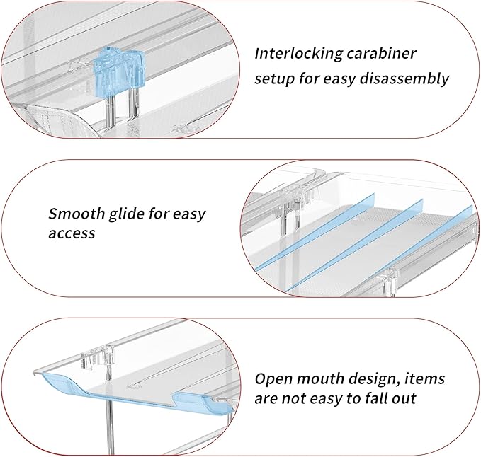Attelite Can Organizer for Pantry, 3 Sets 3 Tiers Can Storage Organizer Pantry,Soda Can Organizer for Fridge 36 Cans Rack Automatic Rolling Stackable Canned Food Organizer,Clear