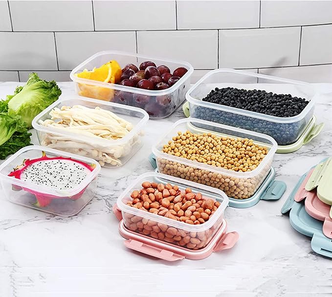 Food Storage Containers with Airtight Lids - Plastic Meal Prep Containers - Lunch Containers, Microwave, Dishwasher,and Freezer Safe (Pink)