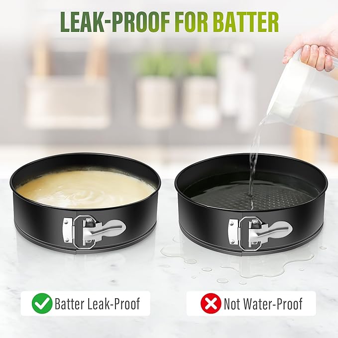 Vakoo 9 Inch Springform Pan - Nonstick, Leakproof Cheesecake Pan for Baking, Easy Release, No Parchment Paper Needed