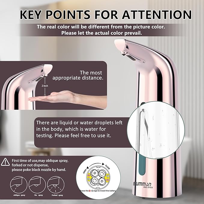 Automatic Soap Dispenser Touchless,400ML Hand & Dish Countertop Electric Liquid Dispenser with Sensor,Modern 4 Gear Adjustable Waterproof Battery Operated Kitchen Auto Soap Pump