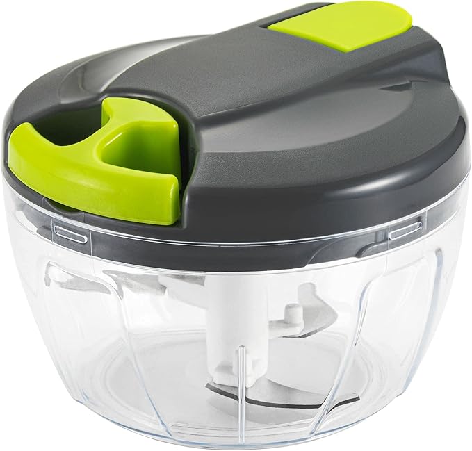 Multi-Function Manual Food Chopper & Processors with Handle and Cover,Vegetable Chopper Shredder,Garlic Press,Suitable for Onions Garlic Peppers Carrots Gingers Fruits,Ideal Gift for Kitchen(Green)