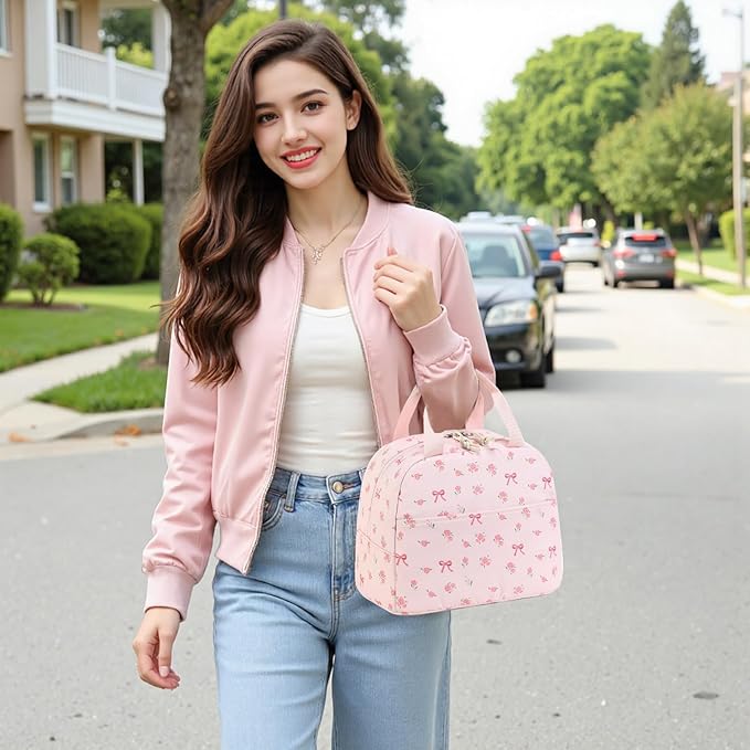 Bluboon Lunch Bag for Women Men Cute Lunch Tote Bags Reusable Insulated Lunch Box Large Capacity Reusable Insulated Cooler for Work Picnic or Travel