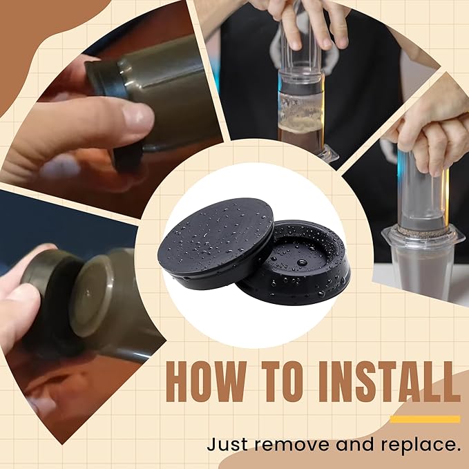 AMI PARTS Plunger Rubber Gasket Replacement Part for AeroPress Coffee and Espresso Maker (2pc)