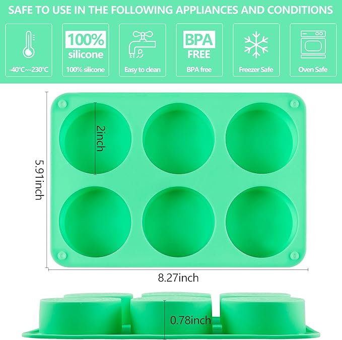 Sidosir 3Pcs Oreo Cookie Chocolate Silicone Mold, 6-Cavity Round Cylinder Oreo Chocolate Cover Molds for Candy, Silicone Baking Molds for Mini Cakes, Jelly