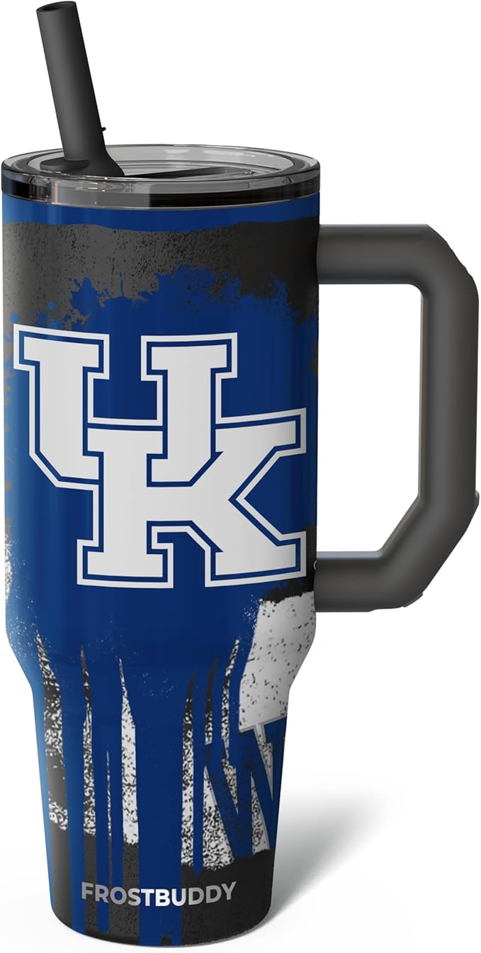 Thicc Buddy - 40 oz Stainless Steel Vacuum Insulated Tumbler with Lid and Straw for Water - Travel Mug Cupholder Friendly - Gifts for Women Men Him Her