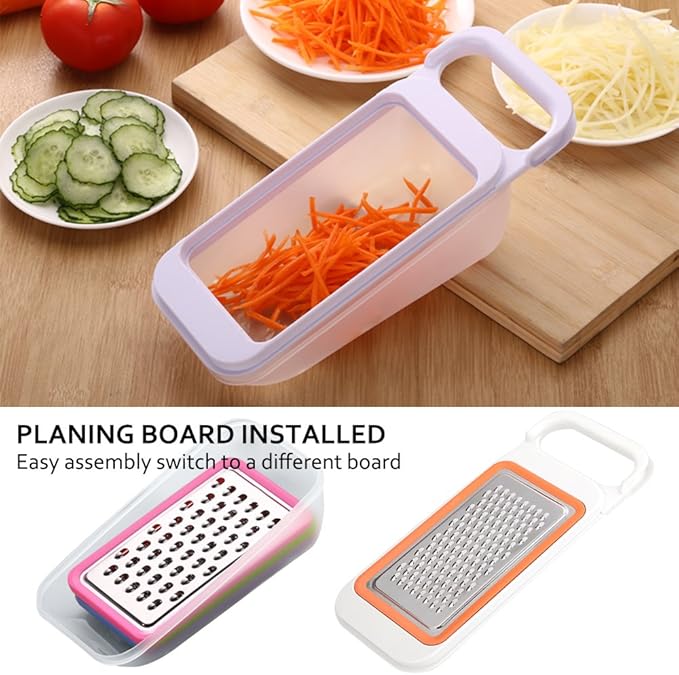 4 PCS Mandoline Vegetable Slicer, FineGood Food Chopper Corer Grater Vegetable Cutter for Restaurant with 5 Citrus Orange Peelers
