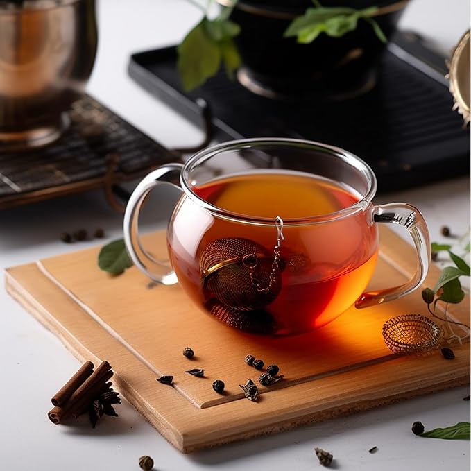 2Pcs Stainless Steel Mesh Tea Infuser, 2.1 inch Tea Ball with Panda Pendant,Tea Strainer Tea Diffuser Tea Steeper for Filtering Tea,Tea Infusers for Loose Tea (Panda, 2PC)