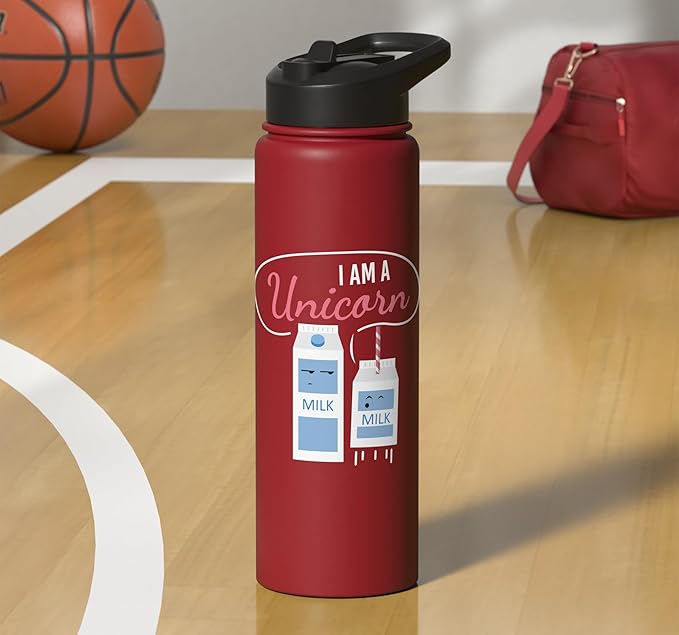 I Am A Unicorn I Milk Funny Funny Milk Carton Fun Unicorn Stainless Steel Insulated Water Bottle