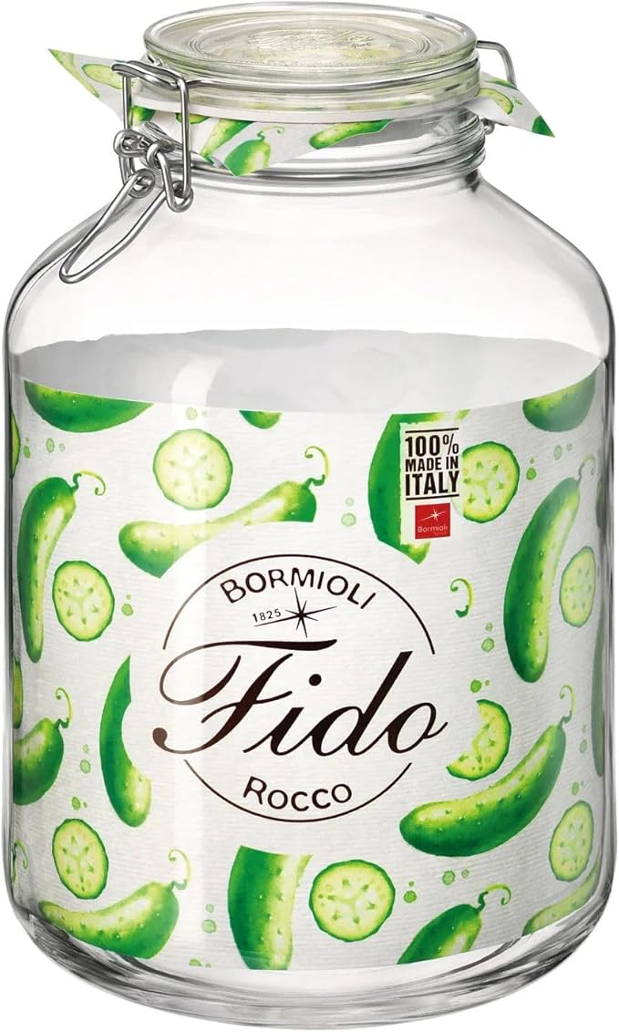 Bormioli Rocco Fido Clear Jar, 169 Oz.