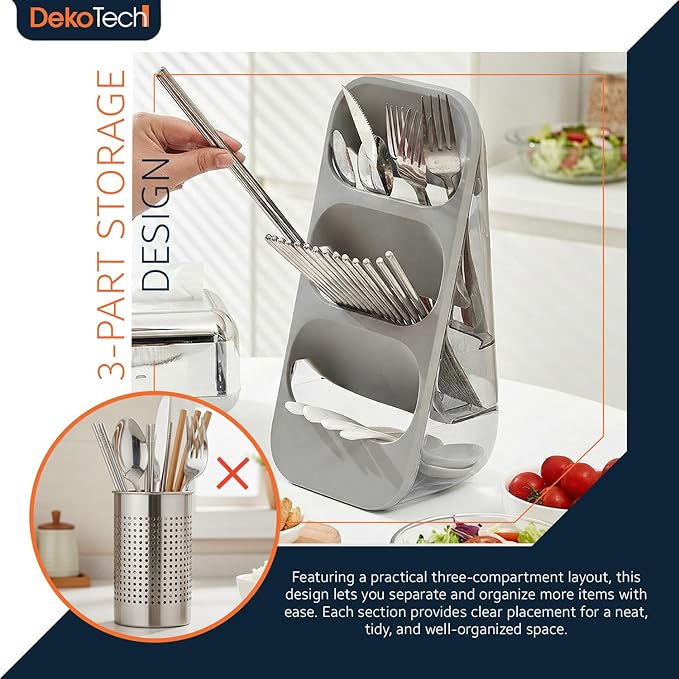 Utensil Rack – Wall-Mounted or Desktop Kitchen Storage Organizer for Chopsticks, Forks, Knives – Multi-Functional Dinnerware Holder & Chopsticks Cage