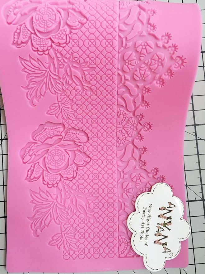 sugar edible wedding floral flower lace cake silicone Embossing Mat Texture fondant impression lace mat decorating mold gum paste cupcake topper icing candy imprint baking moulds craft