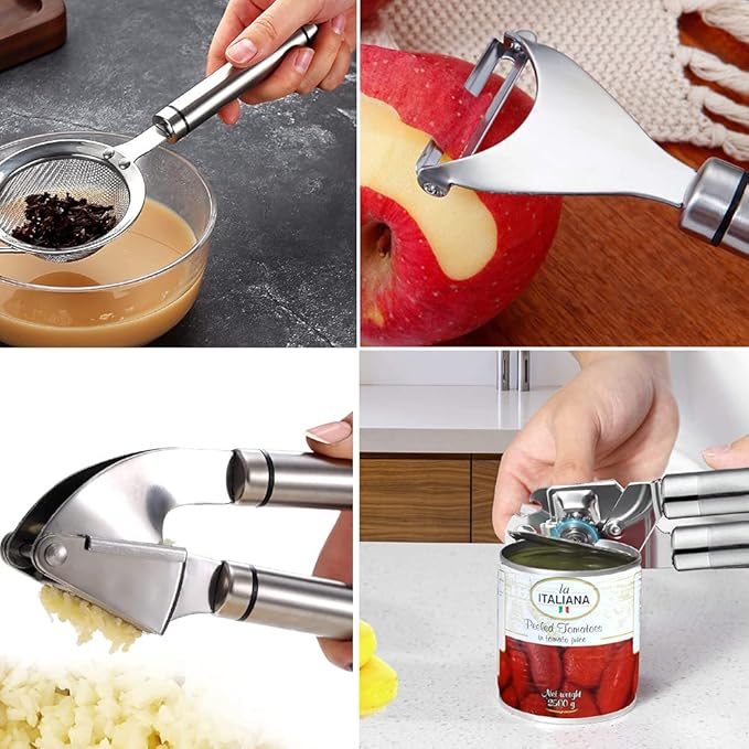 Cooking Utensils Set- 35 PCs Kitchen Utensils with Grater,Tongs, Spoon Spatula &Turner Made of Heat Resistant Food Grade Silicone and Wooden Handles Kitchen Gadgets Tools Set for Cookware