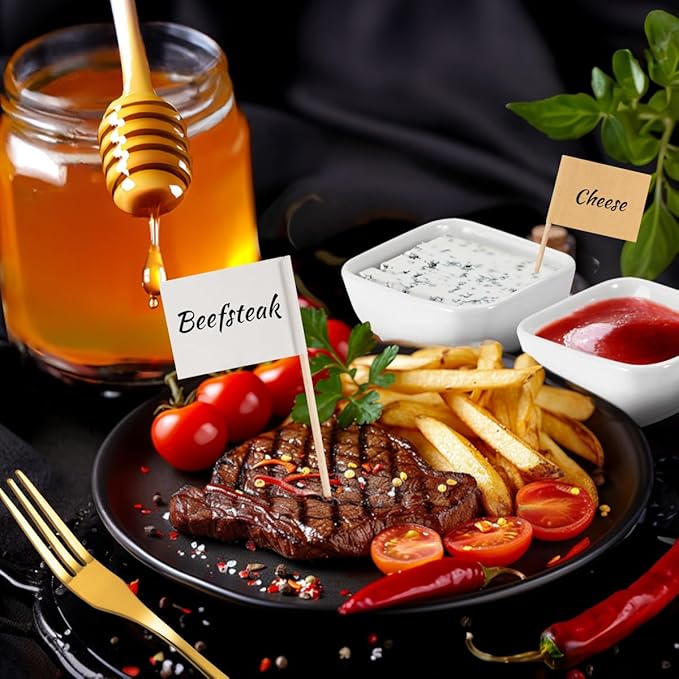 Charcuterie Board Accessories With 3 Oz Ceramic Dip Bowls, Wooden Handle Gold Cheese Spreader Butter Knive Set Kit, Mini Tongs, Spoons, Forks,Honey Dipper, Cocktail Picks