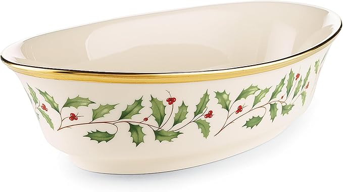 Lenox 146504510 Holiday Vegetable Bowl, Christmas Hosting