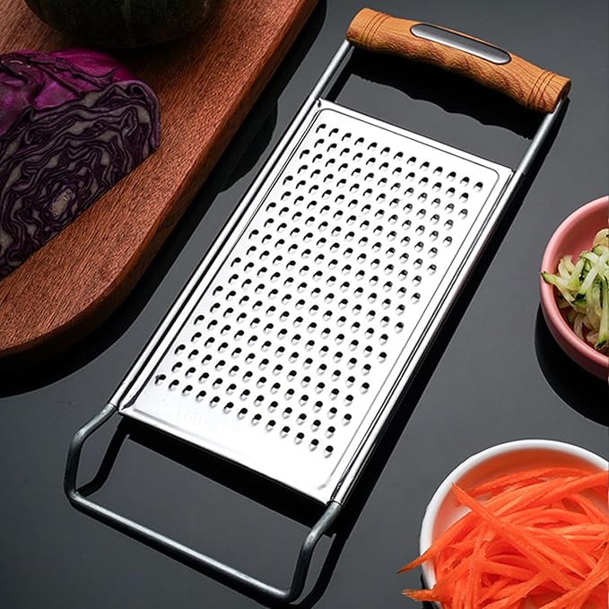 2 Pack Cheese Grater,Stainless Steel Zester Set of 2, Kitchen Flat Handheld Grater For Cheese, Chocolate, Spices, And Potato, Zucchini, Carrot, Apple (A style color)