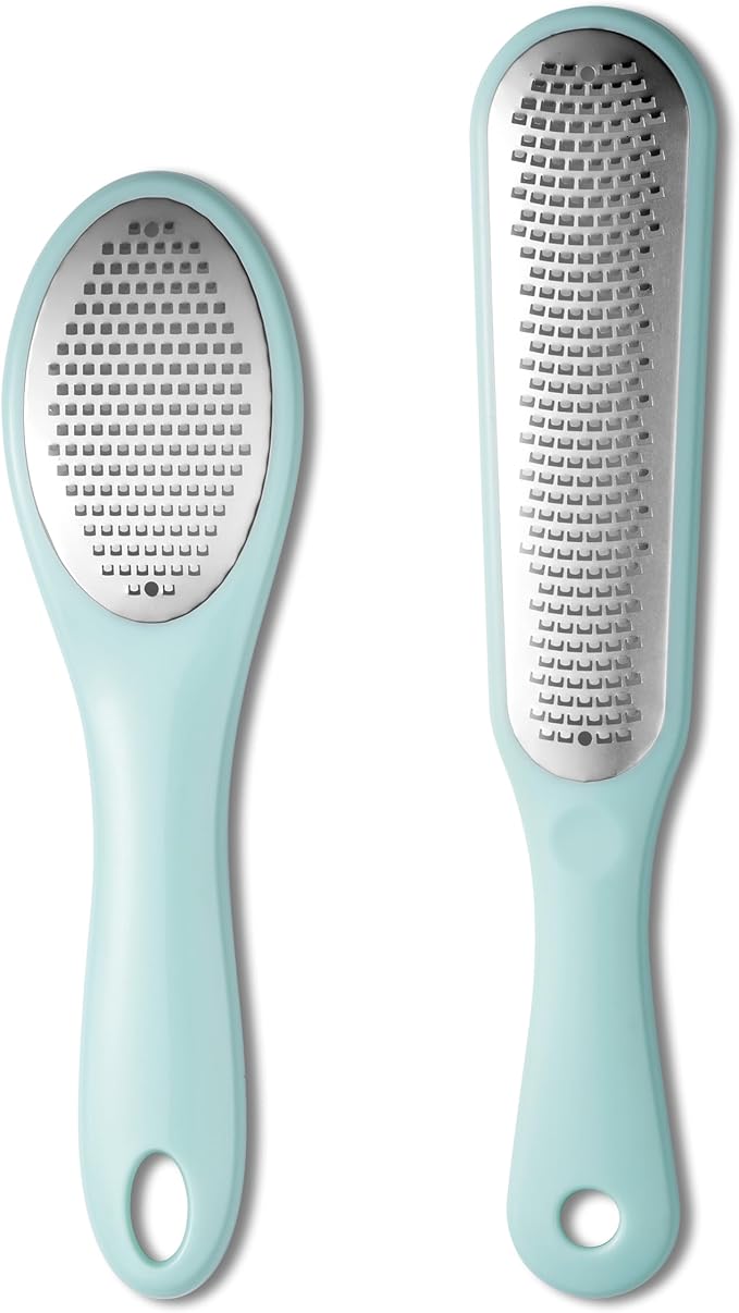 Lemon Zester Grater with Handle - 2-Piece Lemon Zester & Cheese Grater for Parmesan, Ginger, Garlic, Nutmeg, Chocolate