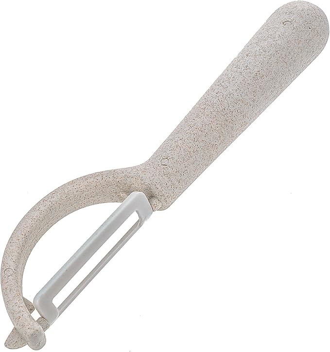 Beille Ceramic Blade Wheat Straw Vegetable Peeler Kitchen Gadgets, 6.5 Inch (Classic Peeler, Cream)