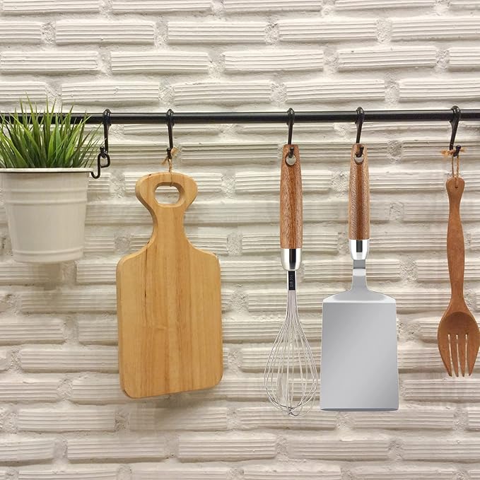 304 Stainless Steel Whisk with Wooden Handle, Balloon Egg Beater Versatile for Stirring, Beating, Whisking, Blending, Mixing Egg, Cake Batter, Bread Flour, Gravy or Sauces