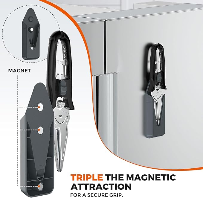 Multifunctional Kitchen Scissors - Kitchen Shears with Magnetic Holder & Safety Lock, Heavy Duty Poultry Shears, Stainless Steel for Chicken Meat Cutting Turkey, Vegetables