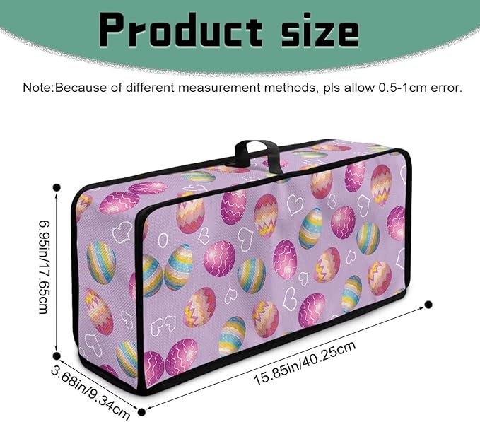 Easter Eggs Toaster Cover 2 Slice Long Slot Pink Toaster Cover with Top Handle Small Appliance Protector Lightweight Dust Protection Bread Kitchen Appliance Covers for Festival