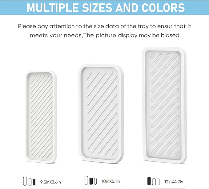 EG-SIPRO Silicone Sink Organizer Tray, WHWH Color, Unisex, 2-Pack