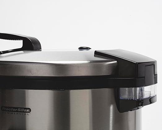 Proctor Silex Commercial 37560R Rice Cooker/Warmer, 60 Cups Cooked Rice Capacity, Nonstick Inner Pot, Hinged Lid, Stainless Steel Housing, Conforms to NSF