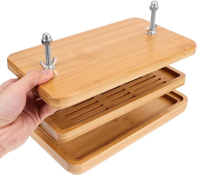 ARTIBETTER Tofu Press 3-layer Home Tofu Maker Kitchen Tool Drip Tray 26x15cm for Homemade Soybean Curd