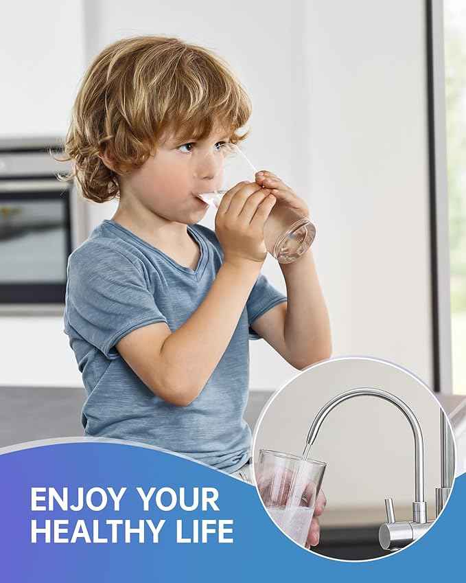 Fapully Commercial 3 Way Kitchen Faucets with Pull Down Sprayer and Water Filler,3 in 1 Kitchen Sink Faucet with Drinking Water Faucet Brushed Nickel