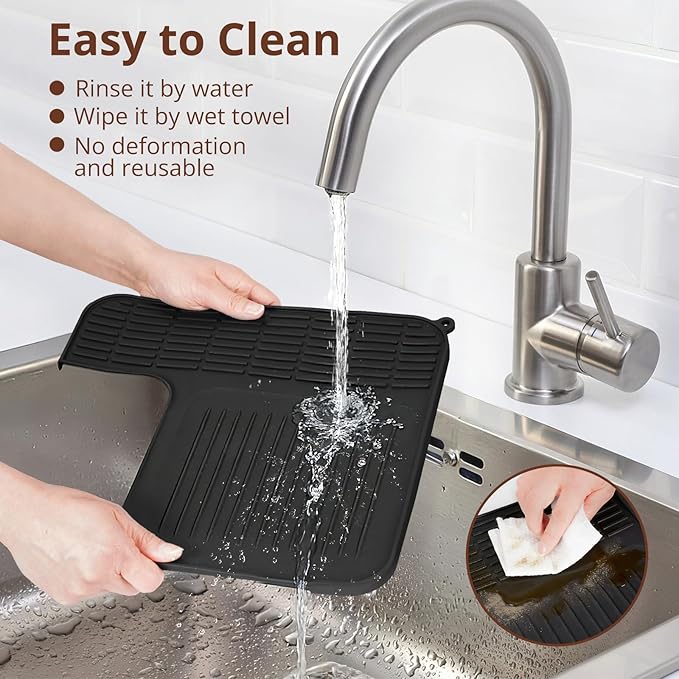 Top Mat for Ninja Luxe Espresso Coffee Machine ES601 & ES701–Coffee Top Silicone Mat Protects Top Surface Anti-scratch,Non-Slip Heat Resistant,Food-Grade Silicone for Ninja Luxe Cafe Accessories