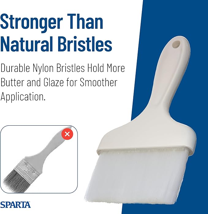Carlisle FoodService Products 4039302 Sparta Galaxy Nylon Pastry Brush, 4", White
