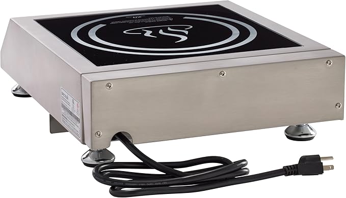 Winco EICS-18 Commercial-Grade Portable Induction Cooktop Burner, 1800 W, 120V