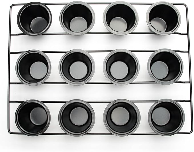 Fox Run 4758 Linking Mini Popover Pan, Carbon Steel, Non-Stick, 12-Cups