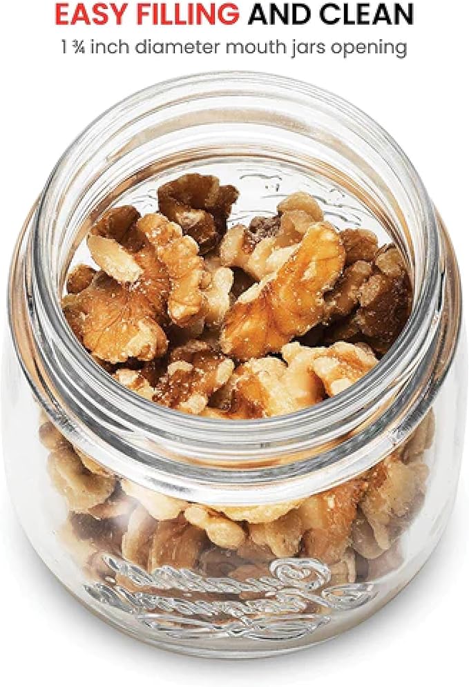 Bormioli Rocco Quattro Stagioni Clear Airtight Mason Jar, 8.5 Oz. Made from Food Safe Durable Glass, Made in Italy.
