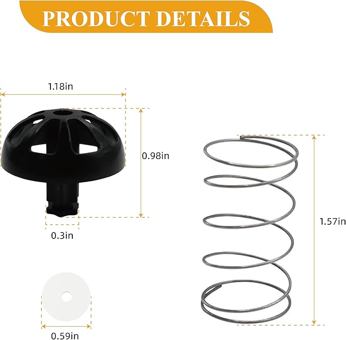 Coffee Machine Brew Basket Bottom Spring Loaded Stopper Kit - Compatible with Mr. Coffee, Black & Decker & Hamilton Beach Models 990117900, 990237500,Coffee Maker Replacement Parts & Accessory