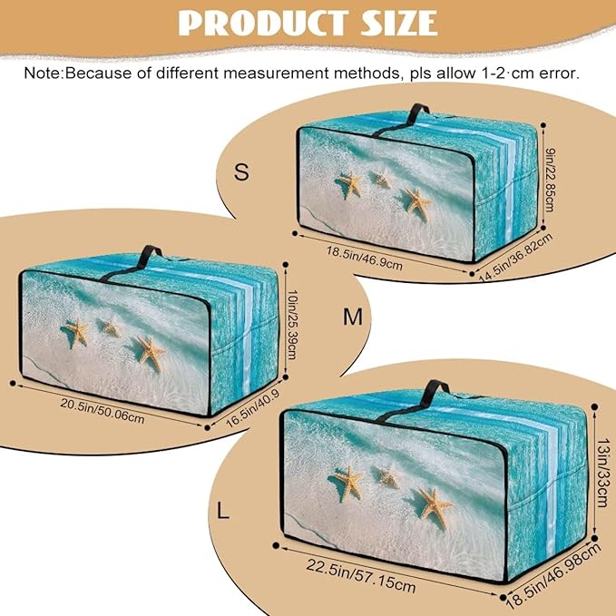 Convection Oven Cover Kitchen Countertop Appliance Covers Washable Convection Microwave Oven Protector 16.5 x 20.5 x 10 inches, M, Beach Starfish Hawaii